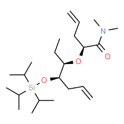 ChemSpider 2D Image | (2S)-N,N-Dimethyl-2-({(3R,4R)-4-[(triisopropylsilyl)oxy]-6-hepten-3-yl}oxy)-4-pentenamide | C23H45NO3Si