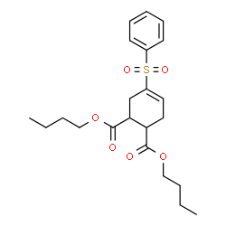 ChemSpider 2D Image | Dibutyl 4-(phenylsulfonyl)-4-cyclohexene-1,2-dicarboxylate | C22H30O6S