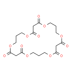 ChemSpider 2D Image | 1,5,9,13,17,21-Hexaoxacyclotetracosane-2,4,10,12,18,20-hexone | C18H24O12