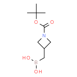 ChemSpider 2D Image | [(1-{[(2-Methyl-2-propanyl)oxy]carbonyl}-3-azetidinyl)methyl]boronic acid | C9H18BNO4