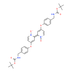 ChemSpider 2D Image | (2E)-4-{4-[({[(2-Methyl-2-propanyl)oxy]carbonyl}amino)methyl]phenoxy}-2-[4-{4-[({[(2-methyl-2-propanyl)oxy]carbonyl}amino)methyl]phenoxy}-1-oxo-2(1H)-pyridiniumylidene]-1(2H)-pyridinolate | C34H38N4O8