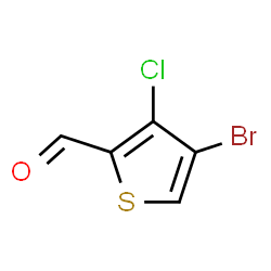 ChemSpider 2D Image | 4-Bromo-3-chloro-2-thiophenecarbaldehyde | C5H2BrClOS