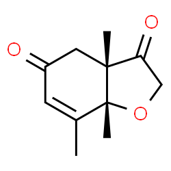 ChemSpider 2D Image | (3aS,7aR)-3a,7,7a-Trimethyl-3a,7a-dihydro-1-benzofuran-3,5(2H,4H)-dione | C11H14O3