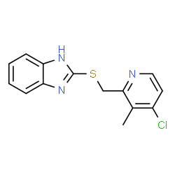 ChemSpider 2D Image | 2-(((4-CHLORO-3-METHYL-2-PYRIDINYL)METHYL)THIO)-1H-BENZIMIDAZOLE | C14H12ClN3S