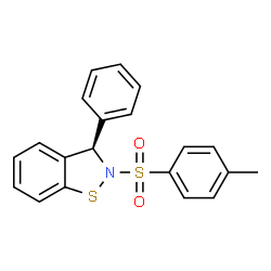 ChemSpider 2D Image | (3R)-2-[(4-Methylphenyl)sulfonyl]-3-phenyl-2,3-dihydro-1,2-benzothiazole | C20H17NO2S2