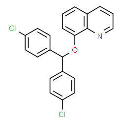 ChemSpider 2D Image | 8-[Bis(4-chlorophenyl)methoxy]quinoline | C22H15Cl2NO