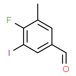 ChemSpider 2D Image | 4-Fluoro-3-iodo-5-methylbenzaldehyde | C8H6FIO