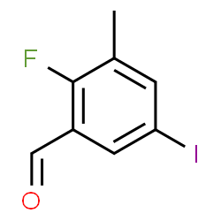 ChemSpider 2D Image | 2-Fluoro-5-iodo-3-methylbenzaldehyde | C8H6FIO