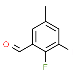 ChemSpider 2D Image | 2-Fluoro-3-iodo-5-methylbenzaldehyde | C8H6FIO
