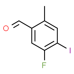 ChemSpider 2D Image | 5-Fluoro-4-iodo-2-methylbenzaldehyde | C8H6FIO