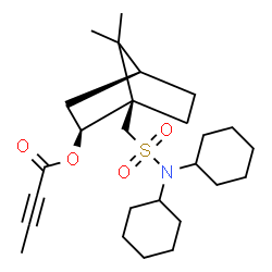 ChemSpider 2D Image | (1R,2S,4S)-1-[(Dicyclohexylsulfamoyl)methyl]-7,7-dimethylbicyclo[2.2.1]hept-2-yl 2-butynoate | C26H41NO4S