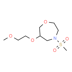 ChemSpider 2D Image | 6-(2-Methoxyethoxy)-4-(methylsulfonyl)-1,4-oxazepane | C9H19NO5S