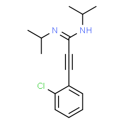ChemSpider 2D Image | (1E)-3-(2-Chlorophenyl)-N,N'-diisopropyl-2-propynimidamide | C15H19ClN2