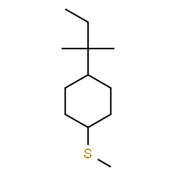 ChemSpider 2D Image | 1-(2-Methyl-2-butanyl)-4-(methylsulfanyl)cyclohexane | C12H24S