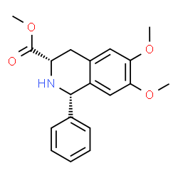 ChemSpider 2D Image | Methyl (1S,3S)-6,7-dimethoxy-1-phenyl-1,2,3,4-tetrahydro-3-isoquinolinecarboxylate | C19H21NO4