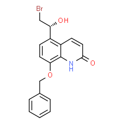 ChemSpider 2D Image | 8-Benzyloxy-5-((R)-2-broMo-1-hydroxyethyl)-1H-quinolinone | C18H16BrNO3