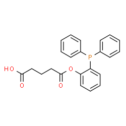ChemSpider 2D Image | 5-[2-(Diphenylphosphino)phenoxy]-5-oxopentanoic acid | C23H21O4P