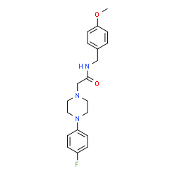 ChemSpider 2D Image | 2-(4-(4-FLUOROPHENYL)-1-PIPERAZINYL)-N-(4-METHOXYBENZYL)ACETAMIDE | C20H24FN3O2