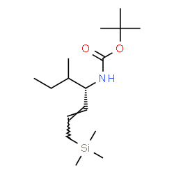 ChemSpider 2D Image | 2-Methyl-2-propanyl [(2E,4S)-5-methyl-1-(trimethylsilyl)-2-hepten-4-yl]carbamate | C16H33NO2Si