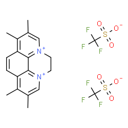 ChemSpider 2D Image | 1,2,9,10-Tetramethyl-5,6-dihydropyrazino[1,2,3,4-lmn][1,10]phenanthrolinediium bis(trifluoromethanesulfonate) | C20H20F6N2O6S2