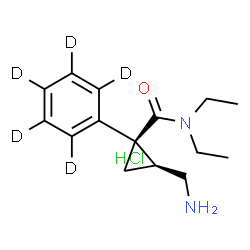 ChemSpider 2D Image | Milnacipran-d5 (hydrochloride) | C15H18D5ClN2O