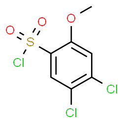 ChemSpider 2D Image | 4,5-Dichloro-2-methoxybenzenesulfonyl chloride | C7H5Cl3O3S