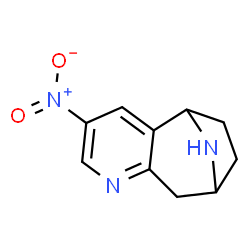 ChemSpider 2D Image | 4-Nitro-6,12-diazatricyclo[7.2.1.0~2,7~]dodeca-2,4,6-triene | C10H11N3O2