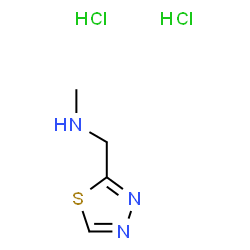 ChemSpider 2D Image | N-Methyl-1-(1,3,4-thiadiazol-2-yl)methanamine dihydrochloride | C4H9Cl2N3S