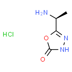 ChemSpider 2D Image | 5-[(1S)-1-Aminoethyl]-1,3,4-oxadiazol-2(3H)-one hydrochloride (1:1) | C4H8ClN3O2