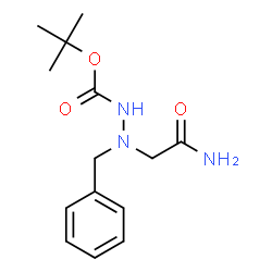 ChemSpider 2D Image | 2-Methyl-2-propanyl 2-(2-amino-2-oxoethyl)-2-benzylhydrazinecarboxylate | C14H21N3O3