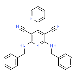 ChemSpider 2D Image | 2',6'-Bis(benzylamino)-2,4'-bipyridine-3',5'-dicarbonitrile | C26H20N6