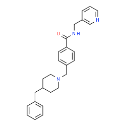 ChemSpider 2D Image | 4-[(4-Benzyl-1-piperidinyl)methyl]-N-(3-pyridinylmethyl)benzamide | C26H29N3O