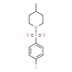 ChemSpider 2D Image | 1-[(4-Iodophenyl)sulfonyl]-4-methylpiperidine | C12H16INO2S
