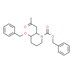 ChemSpider 2D Image | Benzyl 3-(benzyloxy)-2-(2-oxopropyl)-1-piperidinecarboxylate | C23H27NO4