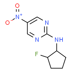ChemSpider 2D Image | N-(2-Fluorocyclopentyl)-5-nitro-2-pyrimidinamine | C9H11FN4O2