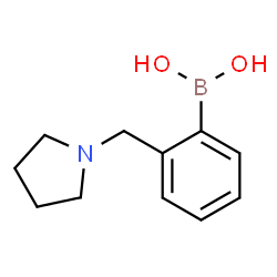 ChemSpider 2D Image | 2-(1-Pyrrolidinylmethyl)phenylboronic acid | C11H16BNO2
