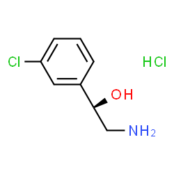 ChemSpider 2D Image | (S)-2-Amino-1-(3-chlorophenyl)ethanol hydrochloride | C8H11Cl2NO