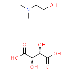 ChemSpider 2D Image | (2S,3S)-2,3-Dihydroxysuccinic acid - 2-(dimethylamino)ethanol (1:1) | C8H17NO7