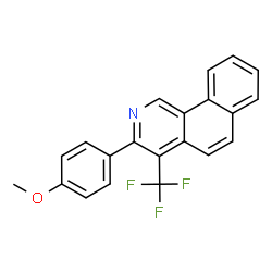 ChemSpider 2D Image | 3-(4-Methoxyphenyl)-4-(trifluoromethyl)benzo[h]isoquinoline | C21H14F3NO