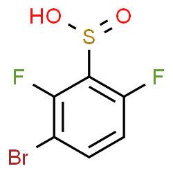 ChemSpider 2D Image | 3-Bromo-2,6-difluorobenzenesulfinic acid | C6H3BrF2O2S