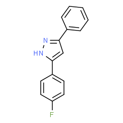 ChemSpider 2D Image | 5-(4-Fluorophenyl)-3-phenyl-1H-pyrazole | C15H11FN2