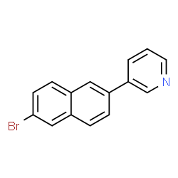 ChemSpider 2D Image | 3-(6-Bromo-2-naphthyl)pyridine | C15H10BrN