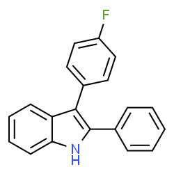 ChemSpider 2D Image | 3-(4-Fluorophenyl)-2-phenyl-1H-indole | C20H14FN