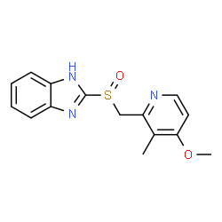 ChemSpider 2D Image | 2-{[(4-Methoxy-3-methyl-2-pyridinyl)methyl]sulfinyl}-1H-benzimidazole | C15H15N3O2S