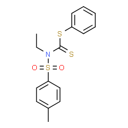 ChemSpider 2D Image | Phenyl ethyl[(4-methylphenyl)sulfonyl]carbamodithioate | C16H17NO2S3