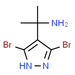 ChemSpider 2D Image | 2-(3,5-Dibromo-1H-pyrazol-4-yl)-2-propanamine | C6H9Br2N3