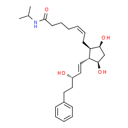 ChemSpider 2D Image | (5Z)-7-{(1R,2R,3R,5S)-3,5-Dihydroxy-2-[(1E,3S)-3-hydroxy-5-phenyl-1-penten-1-yl]cyclopentyl}-N-isopropyl-5-heptenamide | C26H39NO4