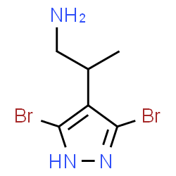 ChemSpider 2D Image | 2-(3,5-Dibromo-1H-pyrazol-4-yl)-1-propanamine | C6H9Br2N3