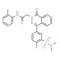 ChemSpider 2D Image | 2-{4-[3-(DIMETHYLSULFAMOYL)-4-METHYLPHENYL]-1-OXOPHTHALAZIN-2-YL}-N-(2-METHYLPHENYL)ACETAMIDE | C26H26N4O4S