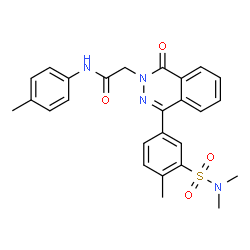 ChemSpider 2D Image | 2-{4-[3-(dimethylsulfamoyl)-4-methylphenyl]-1-oxophthalazin-2(1H)-yl}-N-(4-methylphenyl)acetamide | C26H26N4O4S